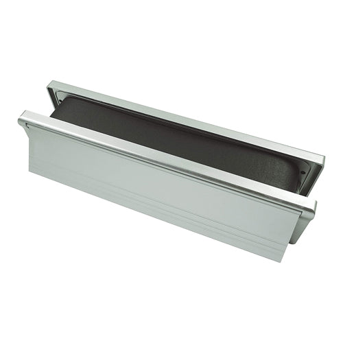 305 x 70mm Satin Anodised Aluminium Intumescent Letterbox | 30 Minute Fire Rated | Smoke & Sound Seal