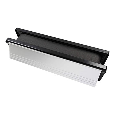 272 x 70mm Satin Anodised Aluminium Intumescent Letterbox | Silver Frame | 30 Min Fire Rated | Smoke Seal