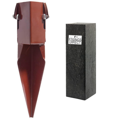 100mm (4") Industrial Fence Post Repair Spike Support (Includes Free Driving Tool) 300mm