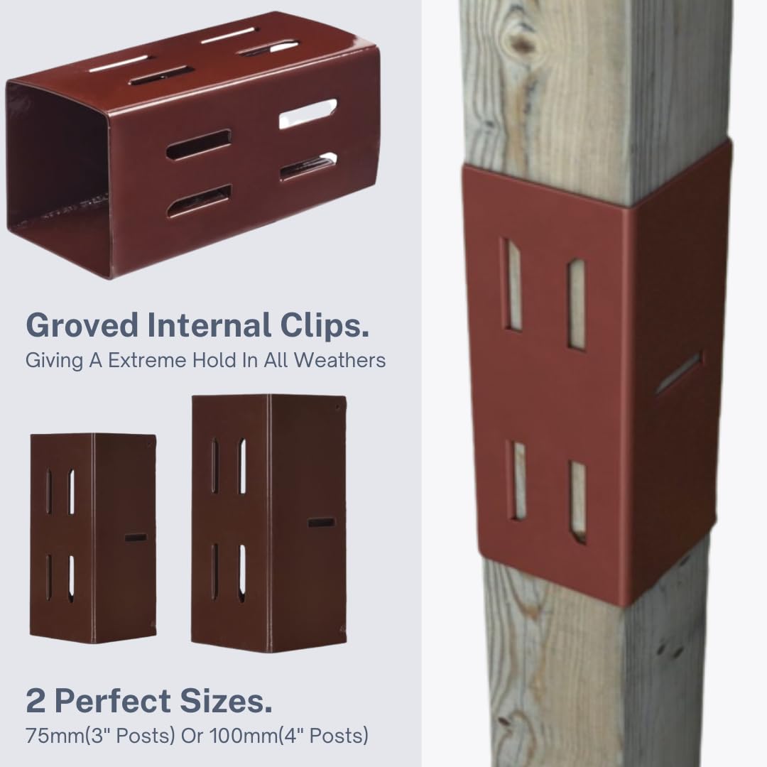 100x100 (4") Fence Post Extender Easy Grip (Bulk Discount) – Fixings Direct