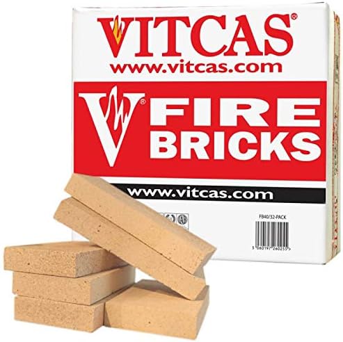 Set of 6 Fireplace, Stove Premium Vermiculite VITCAS Insulation Fire Bricks 230x114x32mm