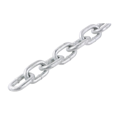 5mm Hot Dipped Galvanised Welded Link Chain | 10m Long 21x10mm Link 125kg Load Security / Barrier