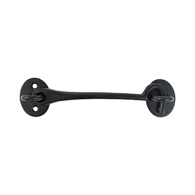 (PACK OF 1) Cabin Hook – Black Epoxy Finish Carbon Steel Door & Gate Catch for Sheds, Barns & Outdoor Use