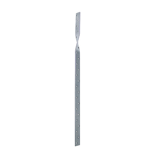 Galvanised Twisted Restraint Straps – Heavy Duty Steel for Joists, Rafters, Roof Trusses & Masonry Fixings
