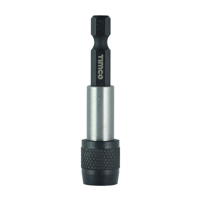 1/4 inch x 60 mm Quick Release Magnetic Bit Holder | Power Tool Driver Extension | Hex Shank