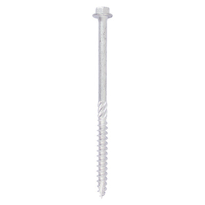 Timber Frame Construction & Landscaping Screws – Hex Flange Head – Exterior Silver Organic Coating – High Corrosion Resistance
