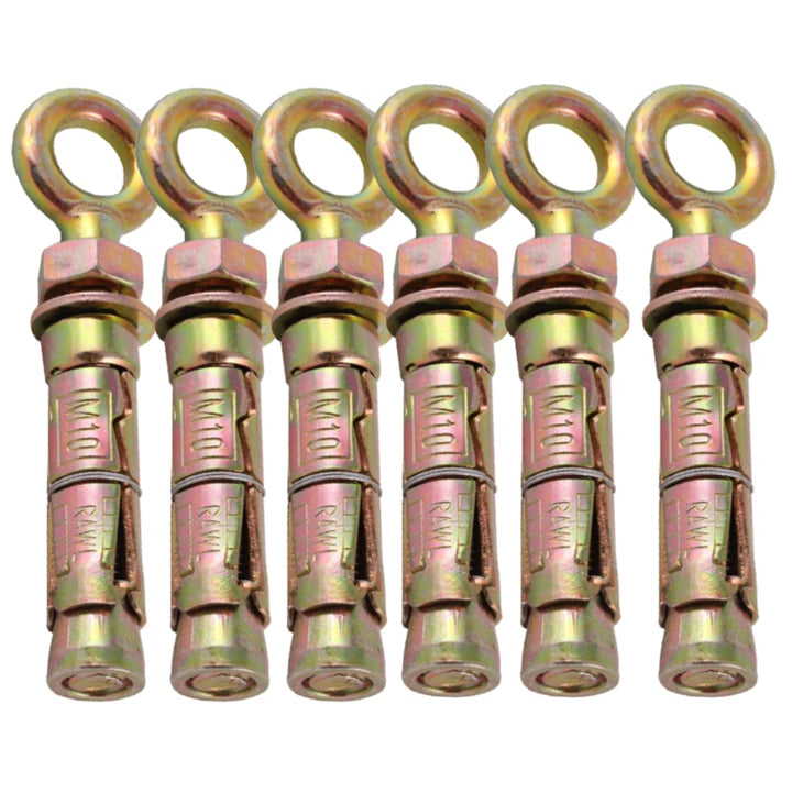 M12x130mm Expansion Eye Bolts Shield Anchor Eye Bolts Super Heavy Duty (6 Pack)