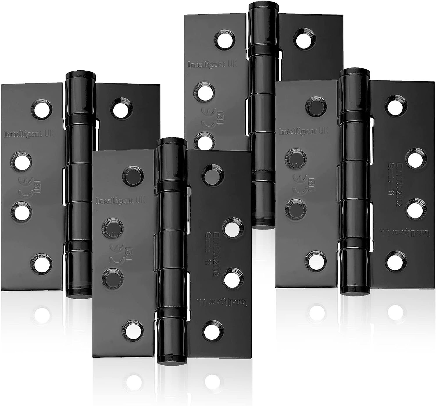 4 Set of Door Hinges 4 Inch (100mm x 75mm) Mild Steel Ball Bearing B