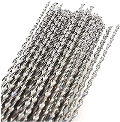 metallic silver twist drill bits