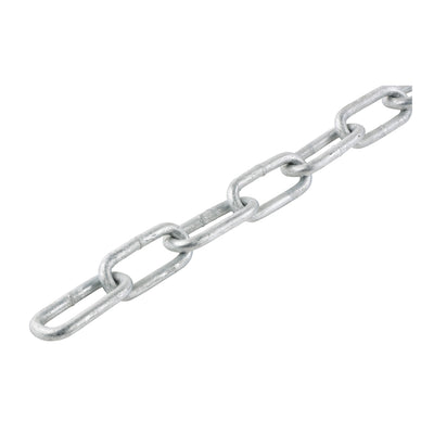 6mm Hot Dipped Galvanised Welded Link Chain | 10m Long 42x12mm Link 160kg Load Security / Gate