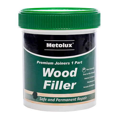 (250ml TIN) Dark Wood Filler for Interior Timber Repairs – Metolux 1-Part Smooth Finish