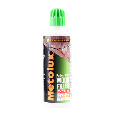 300g Metolux 2 Part Pre-Mixed Wood Filler | White Styrene-Free High-Strength Repair