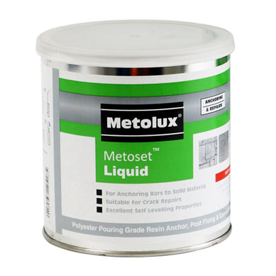 (5kg TIN) Grey 2-Part Metoset Liquid Mortar – Crack & Cavity Repair Compound for Concrete, Brick & Stone