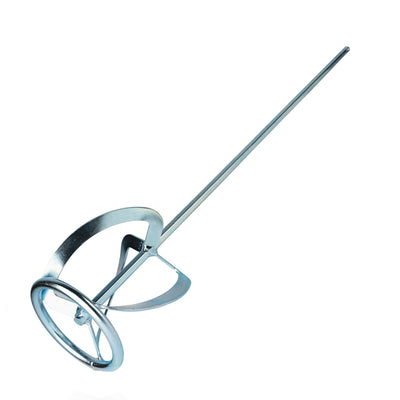 (PACK OF 1) General Purpose Mixing Paddle – 9mm Hex Shank Zinc-Plated Drill Mixer for Plaster, Cement & Adhesive