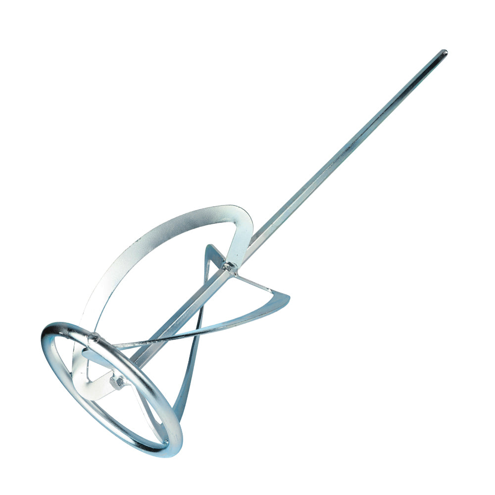 (PACK OF 1) General Purpose Mixing Paddle – 9mm Hex Shank Zinc-Plated Drill Mixer for Plaster, Cement & Adhesive