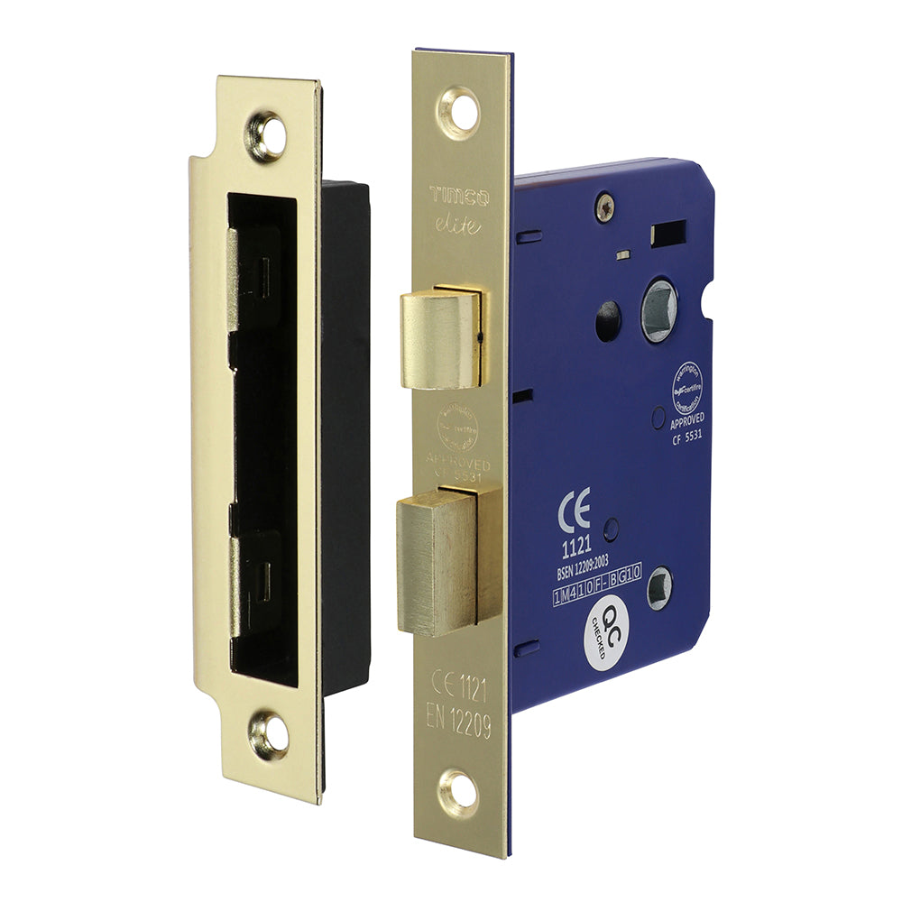 152 x 22mm Bathroom Lock – Electro Brass Internal Door Lock with Turn Function for Domestic & Commercial Washrooms - BS EN 12209 Certified (BOX OF 1)