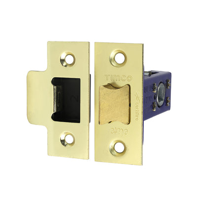 60 x 25 Architectural Tubular Latch – Electro Brass & Satin Nickel Dual Finish Door Latch for Sprung or Unsprung Handles, Fire Door Rated (BAG OF 1)