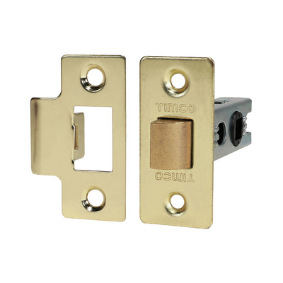 59 x 27mm Electro Brass Tubular Door Latch – Economy Latch for Interior Doors, Bedrooms & Living Spaces (BAG OF 1)