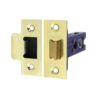 60 x 25 Architectural Tubular Latch – Electro Brass & Satin Nickel Dual Finish Door Latch for Sprung or Unsprung Handles, Fire Door Rated (BAG OF 1)