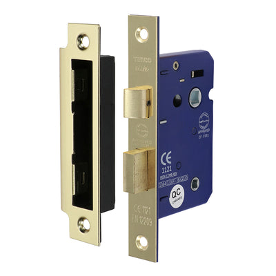 152 x 22mm Bathroom Lock – Electro Brass Internal Door Lock with Turn Function for Domestic & Commercial Washrooms - BS EN 12209 Certified (BOX OF 1)