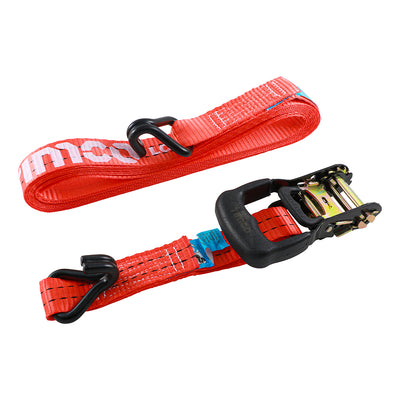 6m x 35mm Ratchet Straps J Hook – Commercial Duty Polyester Tie Down Straps - Box of 2 (6RS2J)