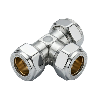 2 Pack IsoPlus+ 15mm Chrome Compression Plumbing Fittings Range