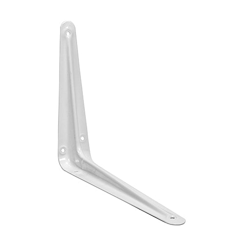 (1 UNIT) London Pattern Shelf Bracket – White Steel Wall Mount Bracket for Floating & Storage Shelves