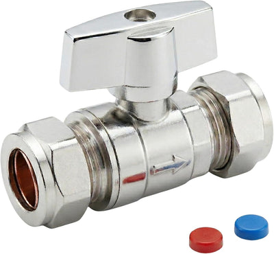 15mm IsoPlus Chrome Full Feature Isolation Valve | Plumbing Water Shut-Off Stopcock