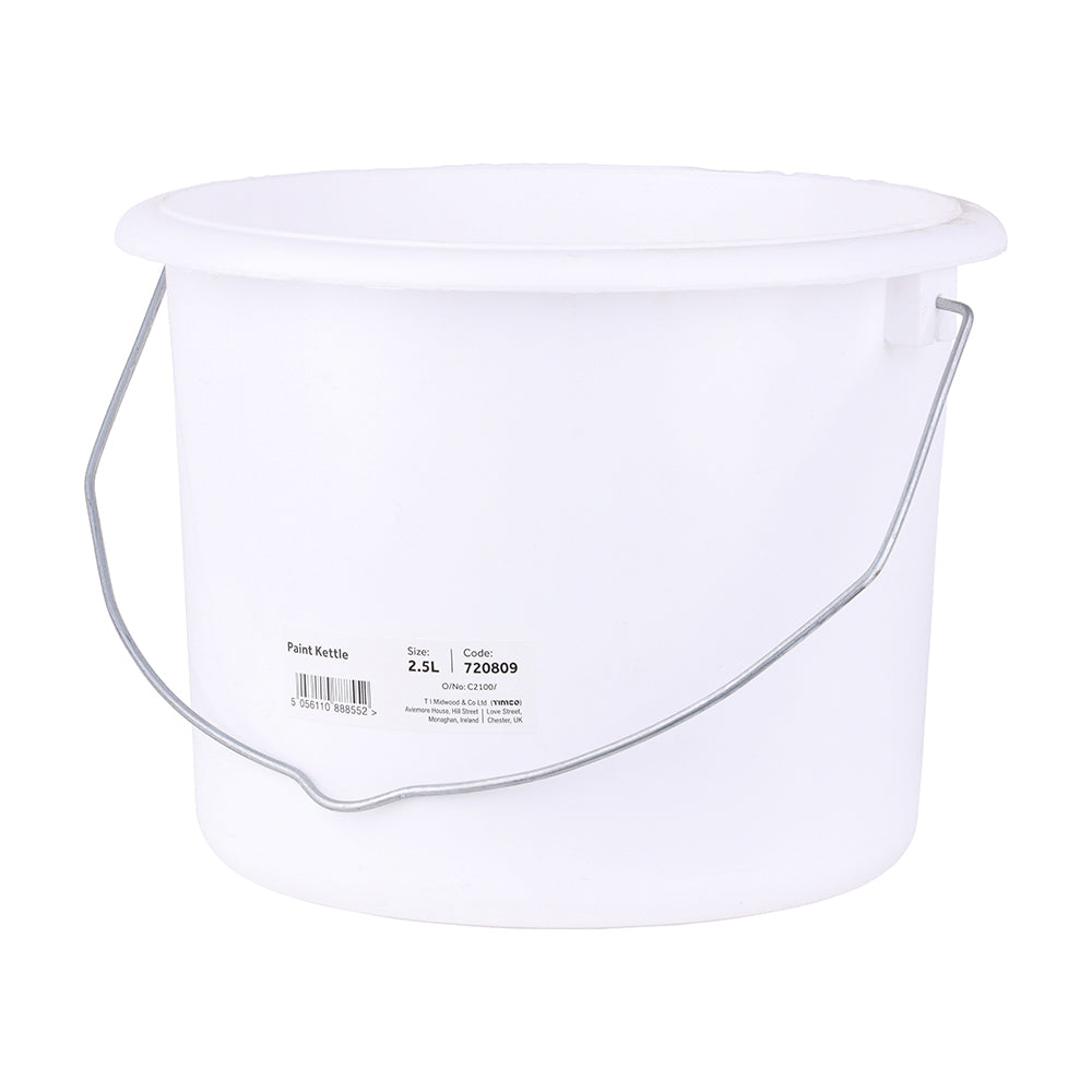 2.5 Litre (2.5L) Paint Kettle Bucket | Strong Plastic & Metal Handle f ...
