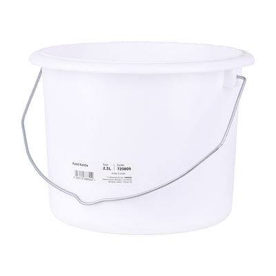 2.5 Litre (2.5L) Paint Kettle Bucket | Strong Plastic & Metal Handle for Mixing & Painting