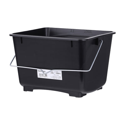 2.5 Litre (2.5L) Paint Scuttle Bucket | Ribbed for 4" Roller Loading, Graduated Scale