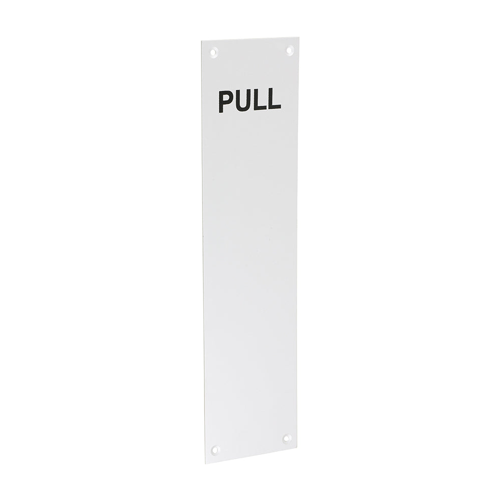 305mm x 76mm Finger Plate PULL | Satin Anodised Aluminium Door Protection | Engraved Signage