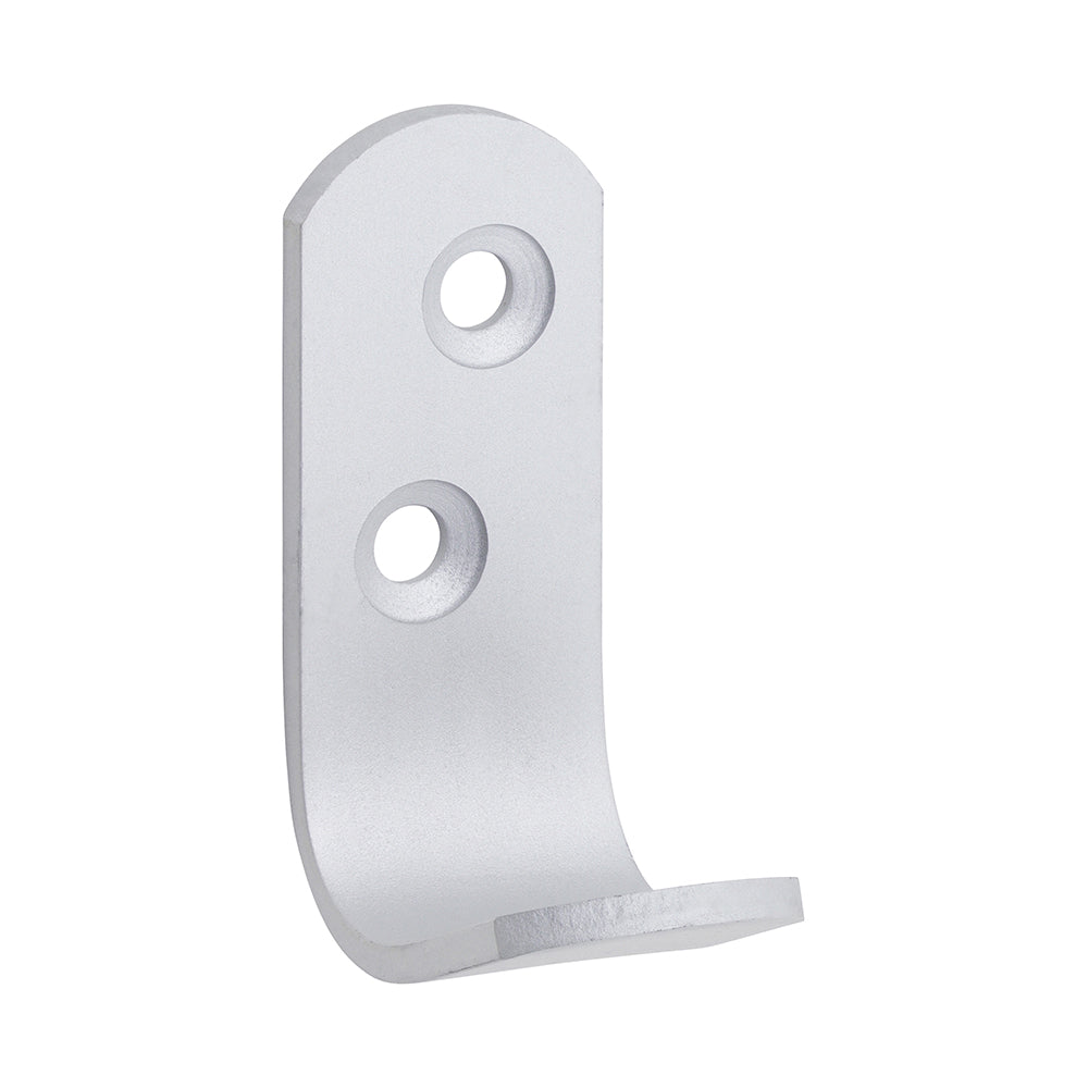47mm x 19mm Single Robe Hook | Satin Anodised Aluminium Towel Hanger | Internal Use