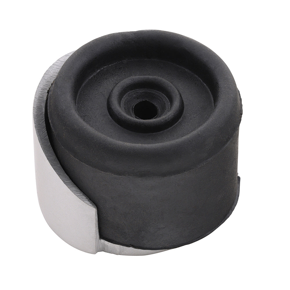 38mm Round Door Stop | Satin Anodised Aluminium Floor Mounted Buffer | Modern Design