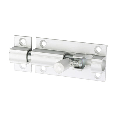 25mm Straight Barrel Bolt Satin Anodised Aluminium Door & Cupboard Slide Bolt Lock
