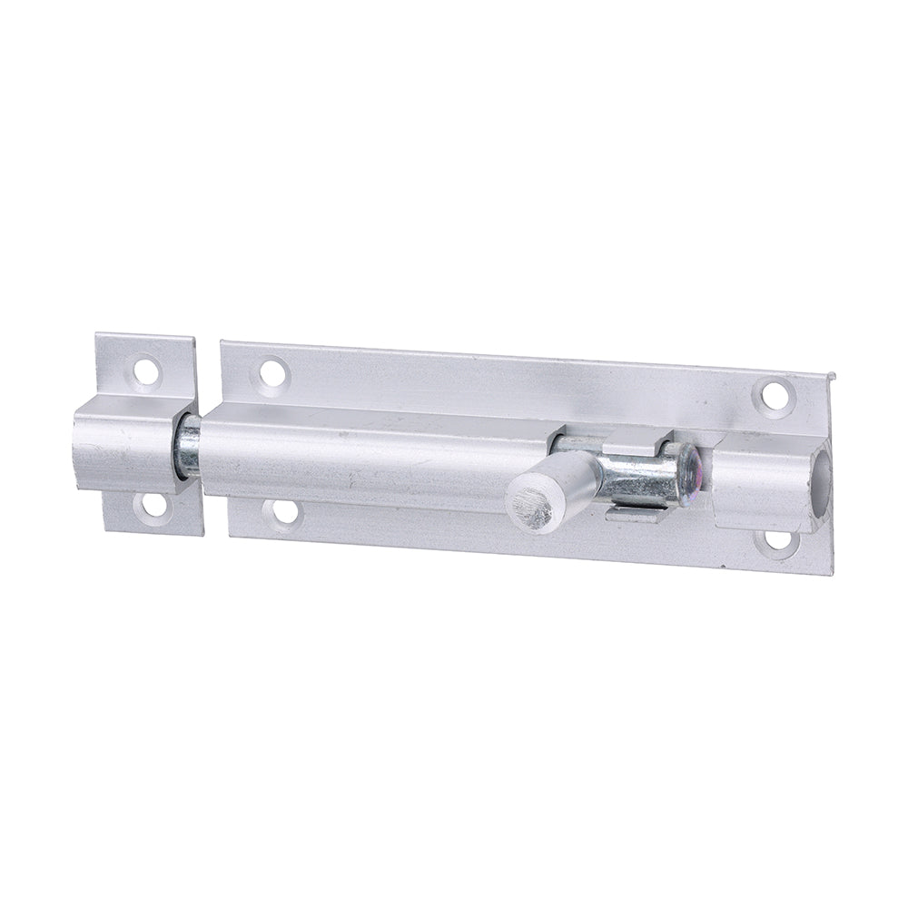 25mm Straight Barrel Bolt Satin Anodised Aluminium Door & Cupboard Slide Bolt Lock