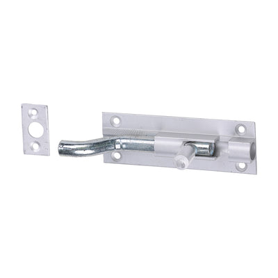 75mm x 25mm Necked Barrel Bolt | Satin Anodised Aluminium Door Security | Internal Latch