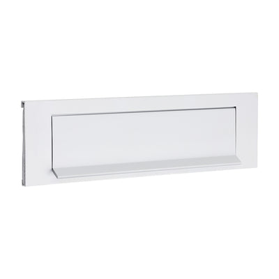 254mm x 76mm Letter Plate | Satin Anodised Aluminium Gravity Flap Mail Slot | Bolt Through Fix