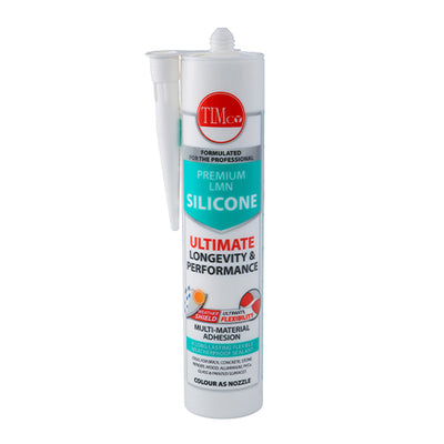 300ml White Premium LMN Silicone Sealant – Low Modulus Neutral Cure, Flexible & Waterproof – 1 Each