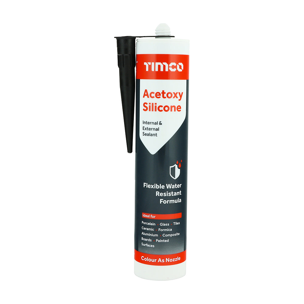 300ml Acetoxy Silicone Sealant – Flexible, Fast Curing & Waterproof General Purpose Sealer for Interior & Exterior Use