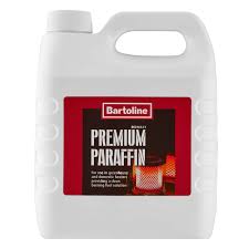 Bartoline Premium Paraffin 4L bottle, a versatile clean-burning fuel and powerful cleaning solvent.