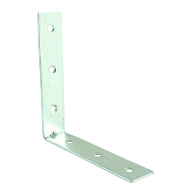 TIMCO Corner Braces – Zinc Plated Steel Angle Brackets with Countersunk Holes