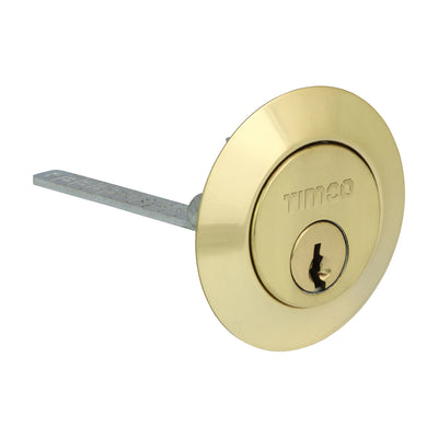 32mm Electro Brass Rim Cylinder | Replacement Nightlatch Door Barrel | 5 Pin Lock