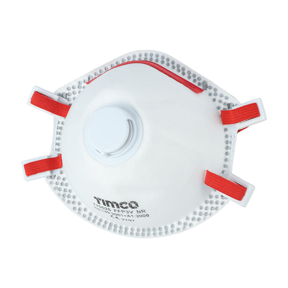 FFP3 Moulded Masks with Valve – 99% Filtration Efficiency – 360° Soft Face Band – EN 149:2001+A1:2009 Certified