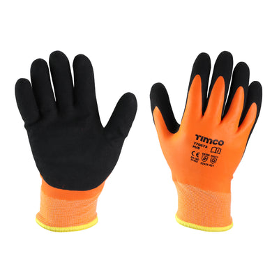 Thermal Grip Aqua Glove | Sandy Latex Coated, Waterproof, Cold Rated EN 511, Polyester Liner