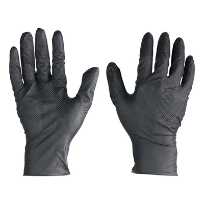 Industrial Strength Diamond Textured Disposable Nitrile Gloves | Powder & Latex Free Grip