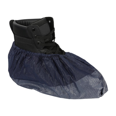 (PACK OF 20 PAIRS) Reusable Blue Shoe Covers – Waterproof Polypropylene Overshoes with Grip Sole – Fits UK 5–12 / EU 38–47