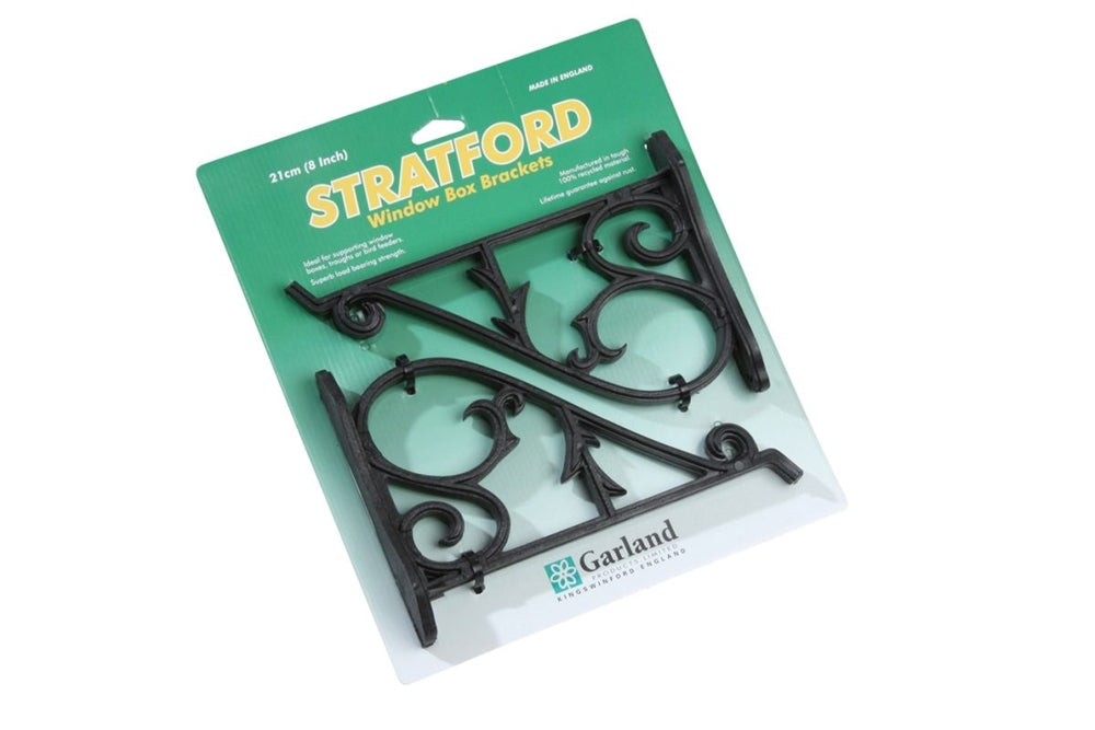 Close up of 14 Inch (35cm) Garland Stratford Hanging Basket Bracket black rust proof resin.