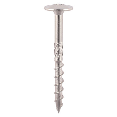 Timber Frame & Landscaping Screws – Wafer Head A2 Stainless Steel – For Outdoor Timber-to-Timber Construction – Includes TX40 Bit (PACK OF 20)