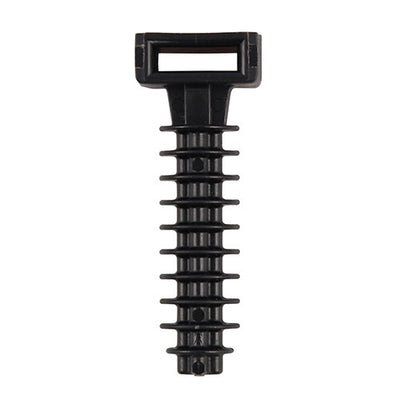 8.0 x 40 Cable Tie Plugs – Black Fixings for Masonry & Timber – Pack of 100